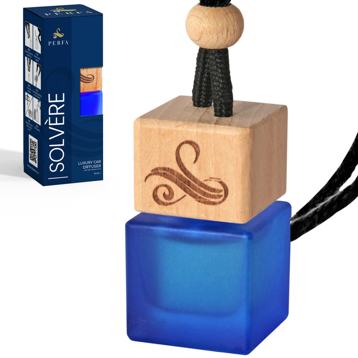 Solvère Car Air Freshener for Men | Perfume Style Freshener with Solvère Fragrance | Strong Freshener with Odour Eliminating Technology with Vent Cli