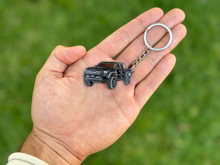 FOUR WHEEL BEAST Tacoma Keychain 2024-4th Gen Tacoma Accessories 2016-2024 mods Cool Key Chain Fob Cover Toy Truck (Black)