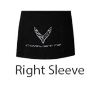 C8 Corvette Men's Shirt Vertical Gesture Logo T-Shirt - Black