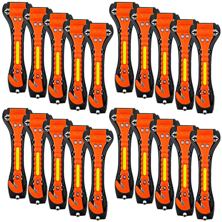 ZHSX 20 Pack Car Safety Hammer, 2 in 1 Car Escape Tool Seatbelt Cutter and Car Window Glass Hammer Breaker for Home Rescue and Car Emergency Escape T