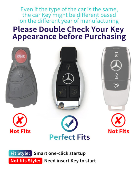 Creativity Suitable for Mercedes Benz key cover. Beautiful TPU Key Case Compatible with CLS CLK AMG ML C CL E S SL SLK G GLC GLE GLS M R Smart Remote
