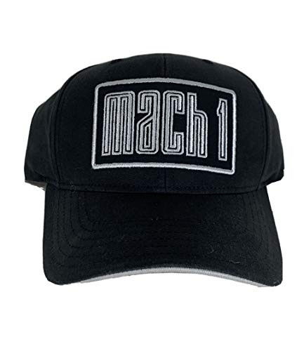 Checkered Flag Sports Ford Mustang Mach 1 Baseball Cap for Men - Logo Car Racing Hat Black Gray