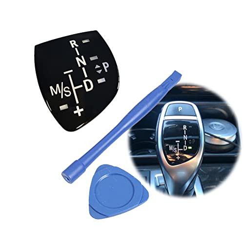 AggHSYJ Car Gear Sticker Shift Knob Panel Cover for BMW Models X1 X3 X5 X6 F01 F10 F30 F35 F18 GT 1 3 5 6 7 Series Short Type