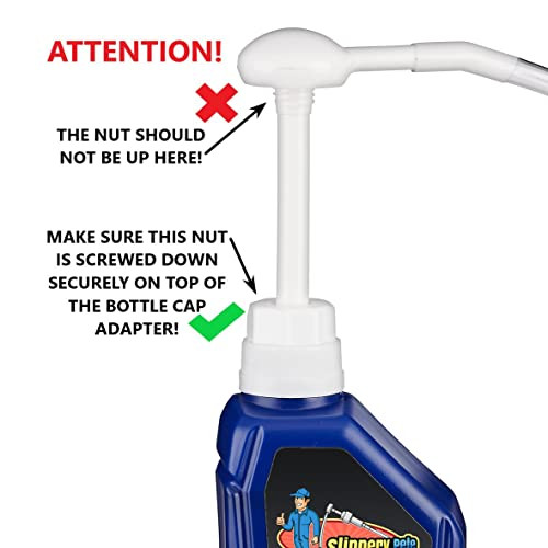 Slippery Pete Fluid Pump for Gallon Bottles and Wide Mouth Quart Bottles (Not for Standard Quart Bottles) - Transfer Gear Oil, Transmission and Diffe