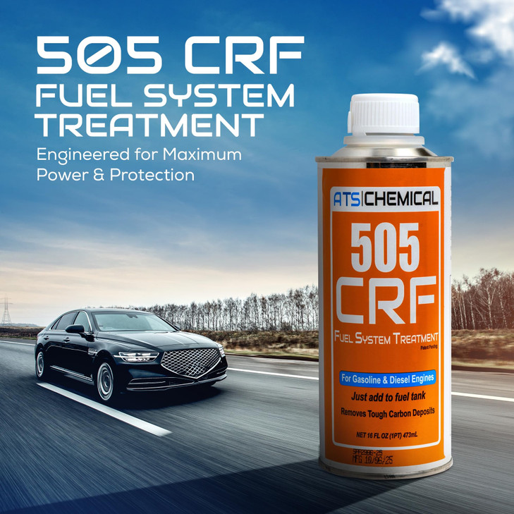 ATS Chemical 505 CRF Fuel System Treatment - 16 oz Powerful Carbon & Injector Cleaner for Gasoline & Diesel Engines - Help Boost MPG, Restore Power,
