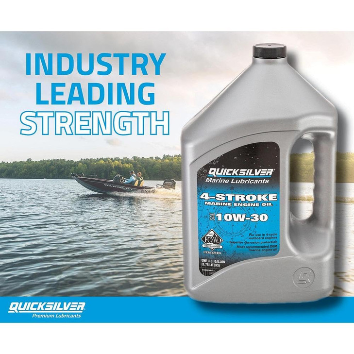 Quicksilver 10W-30 4-Stroke Marine Engine Oil, 1 Gallon