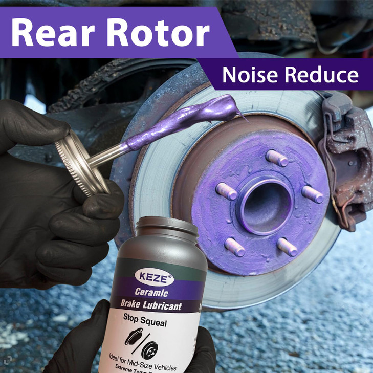 Keze High Temp Ceramic Brake Caliper Grease and Pin Parts Lubricant for Auto Break Sliding Pin Pad,Prevents Seizing Stops Squeaking with Brush Top Ca