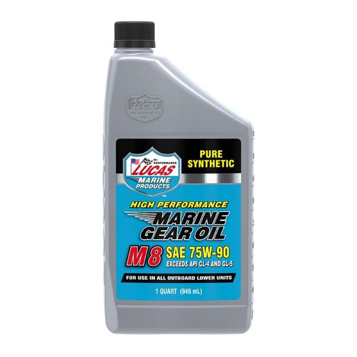 Lucas Oil 10652 Synthetic SAW 75W-90 M8 Marine Gear Oil - 1 Quart