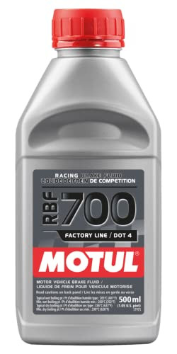 Motul RBF 700 Factory Line Racing Brake Fluid, Full Synthetic DOT 4 Brake Fluid with High Boiling Point, for Hydraulic and Clutch Systems, for Extrem