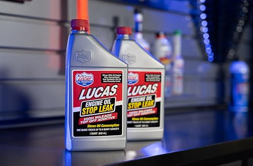 Lucas Oil 11100 Engine Oil Stop Leak - Top Off Additive - 1 Quart
