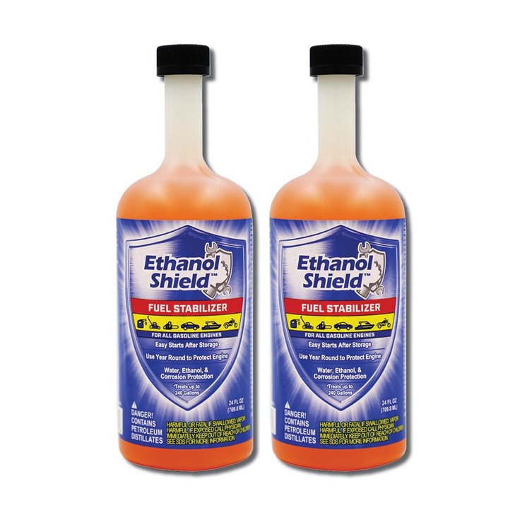 Ethanol Shield Fuel Stabilizer, 24 oz (2 Pack) Keeps Fuel Fresh, Gasoline Treatment Fuel Additive That Protects Fuel System, Gas Stabilizer for Fuel