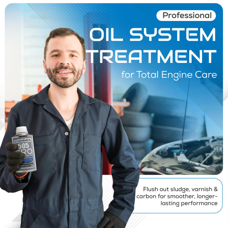 ATS Chemical 505 CRO Oil System Treatment - 12 oz Engine Oil Additive - Cleans Sludge, Reduces Emissions, Quiet Smooth Idle & Restores Performance in