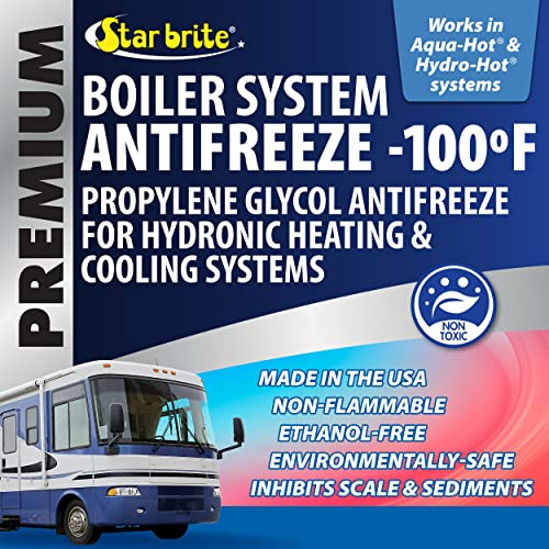 STAR BRITE Premium -100° Boiler System Antifreeze - Propylene Glycol Heating & Cooling Fluid - Made in USA - 1 Gallon (032700)