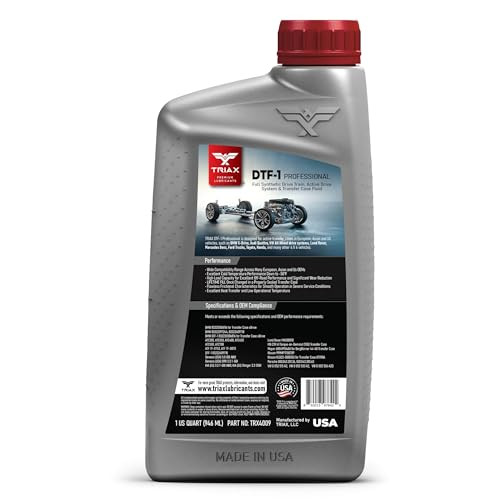 TRIAX DTF-1 Professional Transfer Case Fluid Full Synthetic, Lifetime Fill, All Season Down to -60 F, Compatible with BMW Xdrive, Audi/VW Quattro, Ra