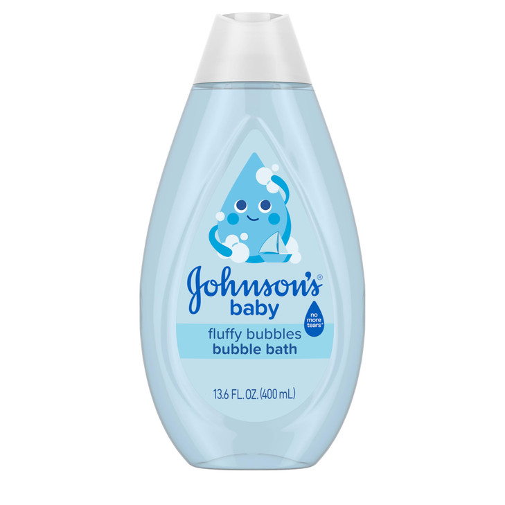 Johnson's Baby Fluffy Bubbles Bubble Bath, No More Tears, Gently Cleanses Delicate Skin Without Feeling Dry, Hypoallergenic, No Added Parabens, Sulfa