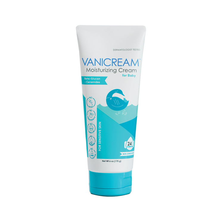 Vanicream Moisturizing Cream for Baby, 6 Oz, Gentle, Hydrating Baby Lotion with Beta-Glucan & Ceramides, Formulated without Common Irritants for Sens