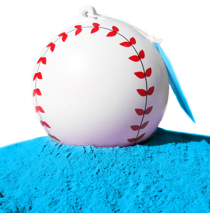 Gender Reveal Baseball, Pre-Filled, for Baby Showers and Gender Reveal Parties. (Blue)