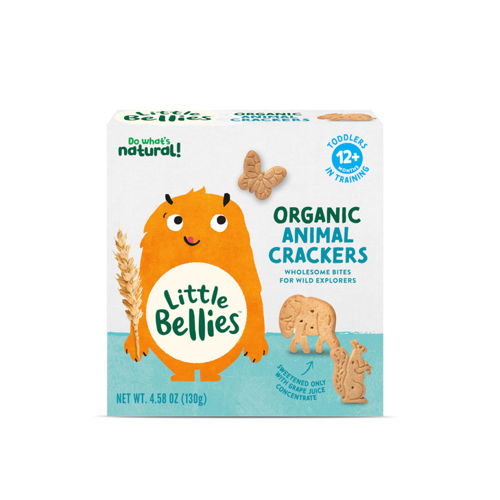 Little Bellies Organic Animal Crackers Toddler Snack, 4.58 oz