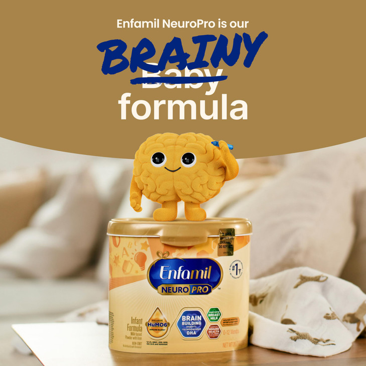 Enfamil NeuroPro Baby Formula, Brain Building Duo DHA & MFGM, Exclusive Immune Supporting HuMO6 Blend, Powder Infant Formula, Baby Milk, 31.4 oz Refi