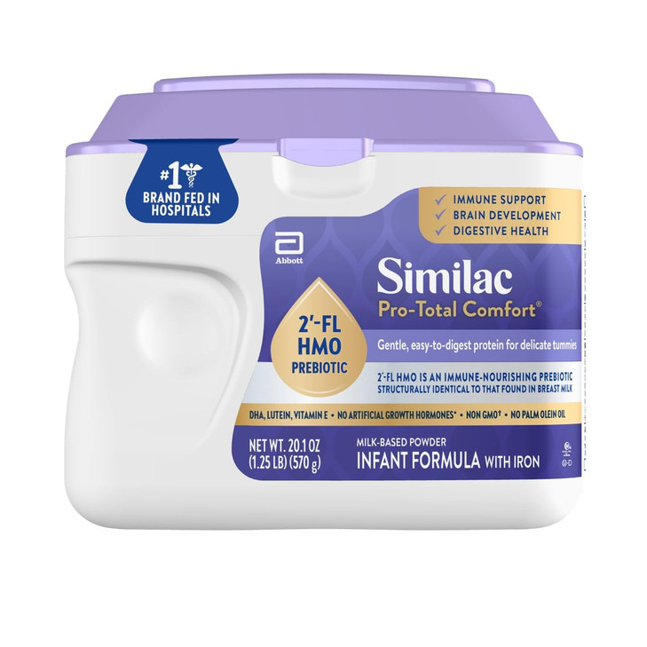 Similac Pro-Total Comfort Infant Formula With Iron, Gentle, Easy-to-Digest Formula, Has 2'-FL HMO for Immune Support, Non-GMO, Baby Formula Powder, 2