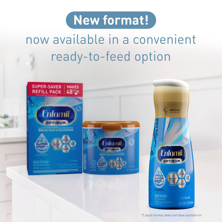 Enfamil Optimum (Enspire) Ready-to-Feed Baby Formula, Our Closest to Breast Milk, Brain-Building DHA, 32 fl oz