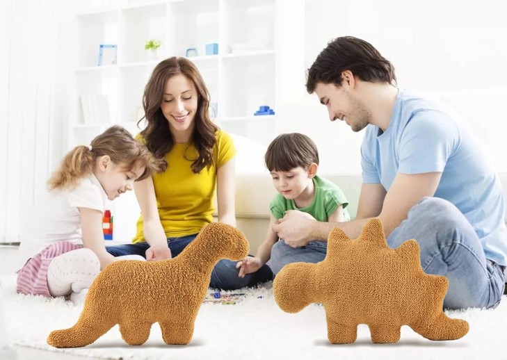 3 Packs Dino Nugget Pillow Plush, 18 inches Dinosaur Chicken Nugget Pillow Stuffed Animal Plush Toy, Dino Nugget Dinosaur Party Decoration Birthday C