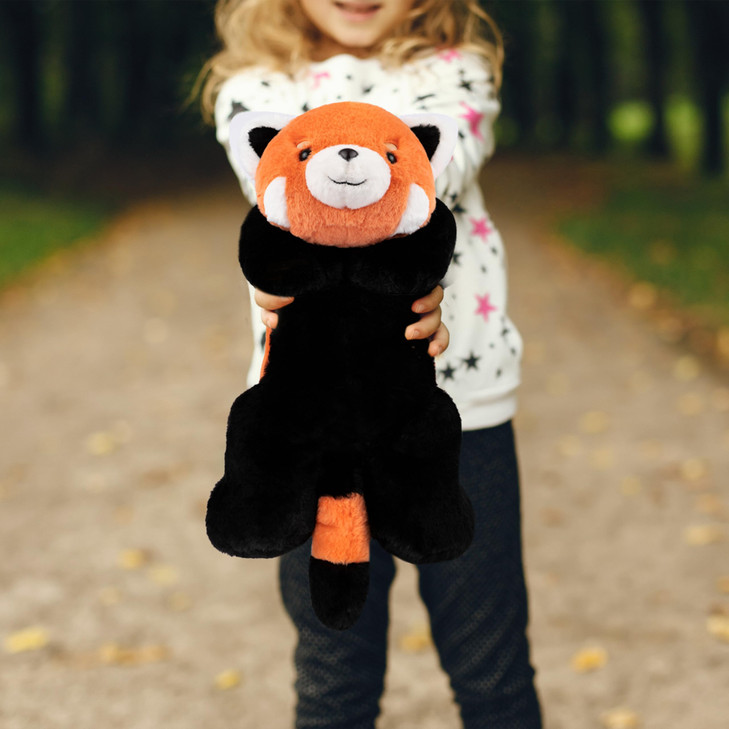 Niuniu Daddy 20" | 3.3 Pound Red Panda Weighted Stuffed Animals Plush Toy, Small Pillowfort Weighted Plush Animals for Kids Adults, Heavy Beads Body