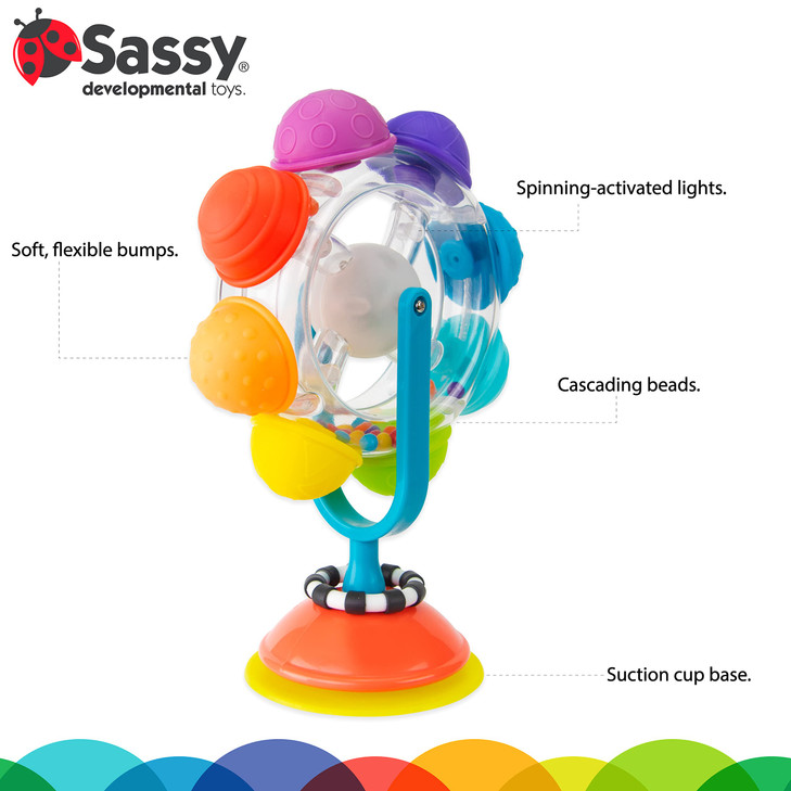 Sassy Rainbow Wheel High Tray Toy, Age 6+ Months