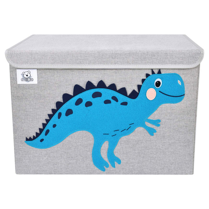CLCROBD Foldable Large Kids Toy Chest with Flip-Top Lid, Collapsible Fabric Animal Toy Storage Organizer/Bin/Box/Basket/Trunk for Toddler, Children a