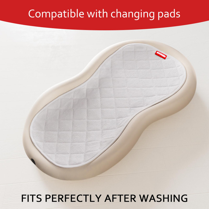 Moonsea Quilted Thicker Changing Pad Liner 3 Pack Waterproof, Fit for Changing Table Liners are Warm On a Baby's Back Non-Slip Design Reusable Pads M