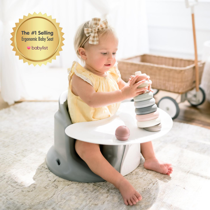 Upseat  The Original Ergonomic Baby Floor & Booster Seat with Tray, Developed with Physical Therapists for Upright Posture & Healthy Hip Development