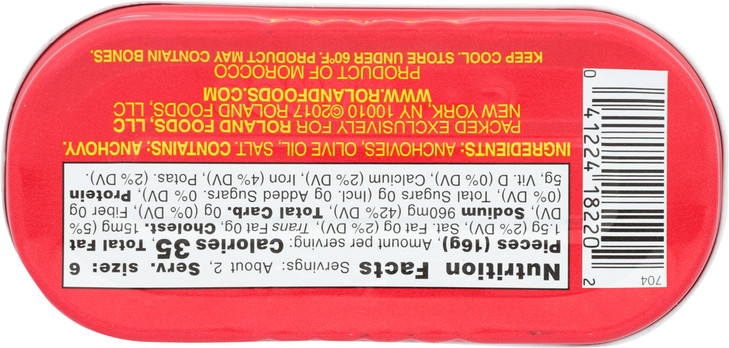 Roland Anchovies, Flat In Olive Oil, 2 oz