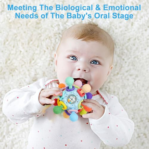 Baby Montessori Sensory Toys for 0-6 6-12 Months, Baby Teether Teething Toys for Babies 0 3 6 9 12 18 Months, Newborn Infant Learning Developmental T