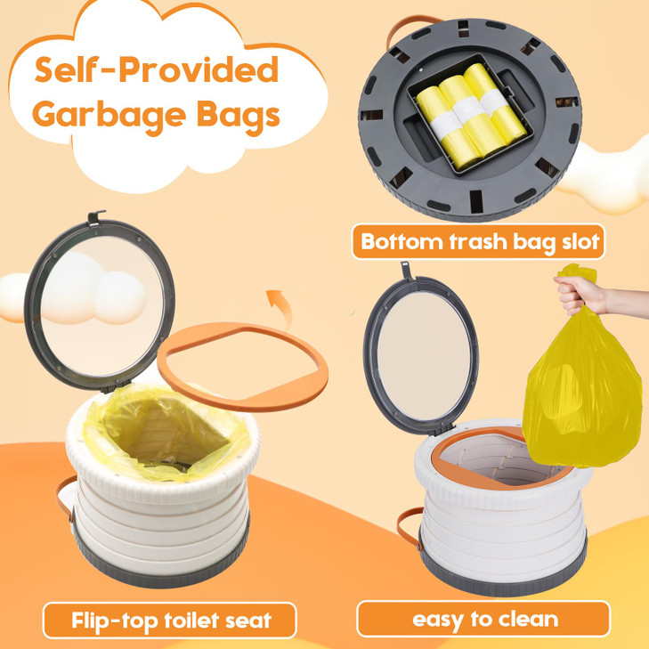 SunnySmile Portable Toilet for Kids,Portable Potty Seat for Toddler Travel,Travel Potty with Travel Bag, Applicable to Camping, Indoor/Outdoor Use, I