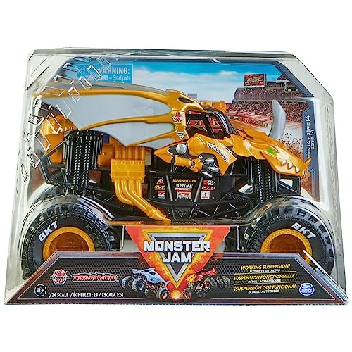 Monster Jam, Official Bakugan Dragonoid Monster Truck, Collector Die-Cast Vehicle, 1:24 Scale, Kids Toys for Boys Ages 3 and up