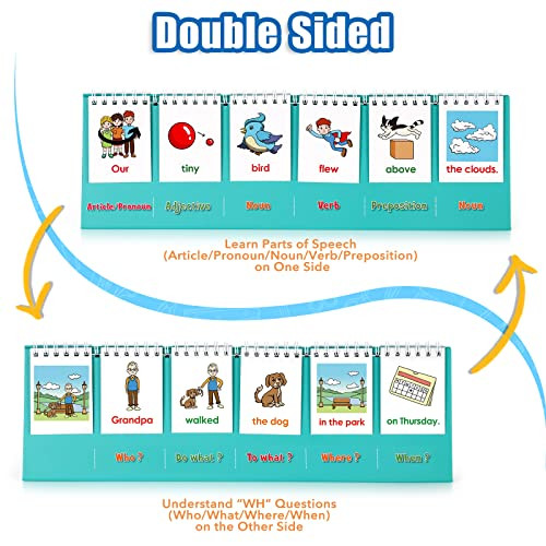 Aizweb Silly Sentence Building for Kids,Speech Therapy Learn to Read for Preschool Kindergarten 1st 2nd Grade Special Education Classroom Must Have,H