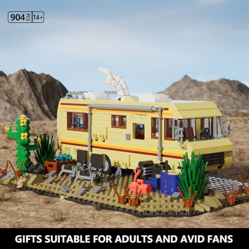 Breaking RV Adventure Building Set, AFOL Upgraded Classic Scene, Compatible with Lego for Adults, for Adults and Avid Fans