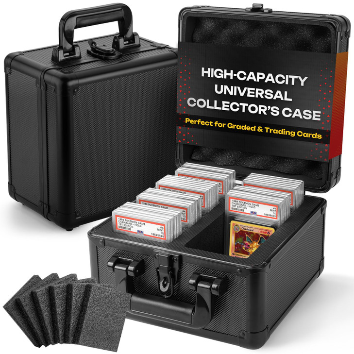 FunGuys Graded Card Storage Box, Trading Card Case for PSA Graded Pokemon Cards, Sports Card Storage Boxes, PSA Card Case Holder, Baseball Slab Case