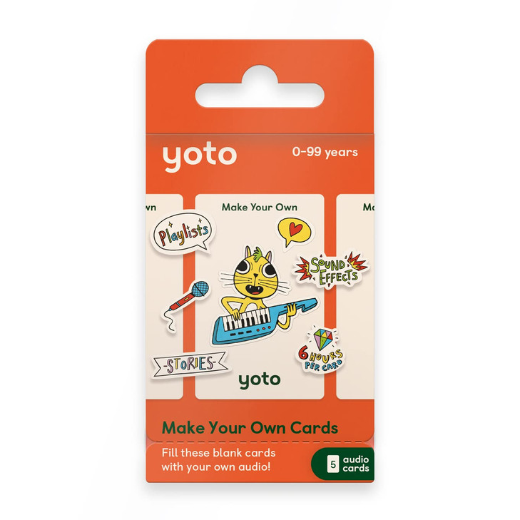 Yoto Make Your Own Cards  5 Blank Audio Cards for Use with Player & Mini All-in-1 Audio Device, Record & Play Stories Music Radio Podcasts Birthday