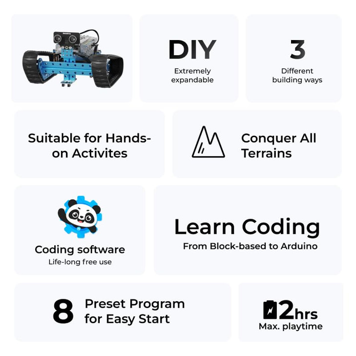 Makeblock mBot Ranger 3 in 1 Robotics for Kids Age 8-12, Coding Robot for Arduino Scratch Learning with Coding Box, 16 Coding Projects STEM Science K