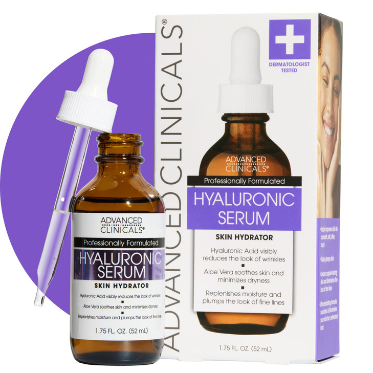Advanced Clinicals Hyaluronic Acid Serum For Face | Moisturizing Facial Skin Care Products | Hydrating Serum For Face Helps Improve Look Of Wrinkles,