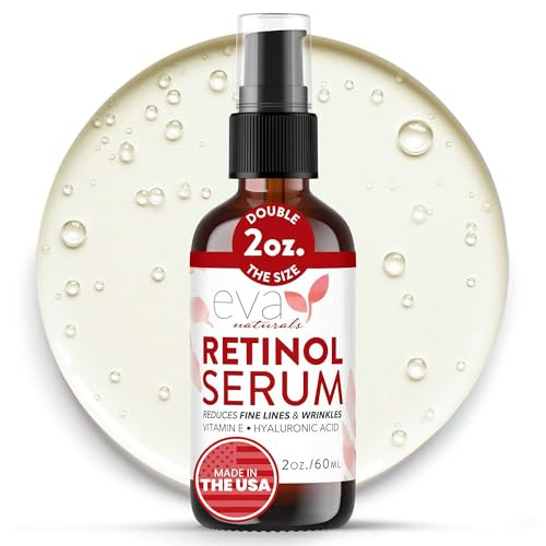 Retinol Serum for Face with Hyaluronic Acid  Anti Aging Skin Care for Fine Lines, Wrinkles, Dark Spots & Blemish  Brightening Resurfacing Serum for