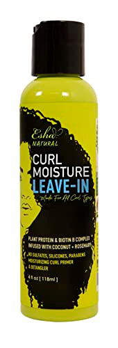 Esha Girl Natural  Leave-In Conditioner - Moisturize Dry Hair - Enhance, Nourish, Hydrate Curls - Biotin Infused - Coconut Frizz Hair Care (4 oz.)