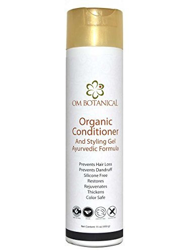 OM Botanical Ayurvedic Conditioner & Styling Gel  All-Natural Hair Treatment, Sulfate-Free, Silicone-Free, Vegan Leave-In/Rinse-Off Conditioner & Ge