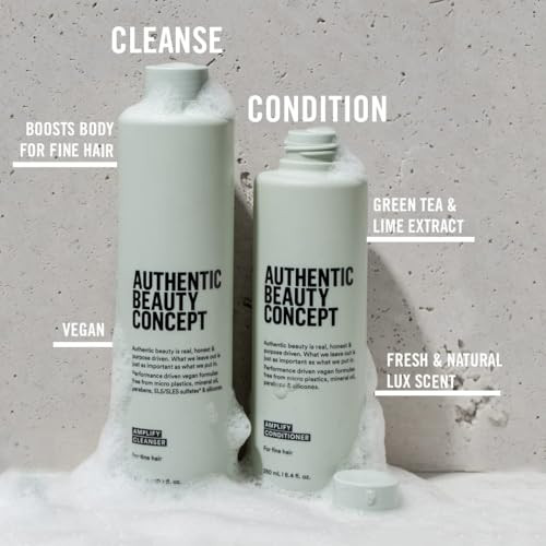 Authentic Beauty Concept Amplify Conditioner | Volumizing Conditioner for Fine Hair | Increases Body & Volume | Vegan & Cruelty-free | Silicone-free