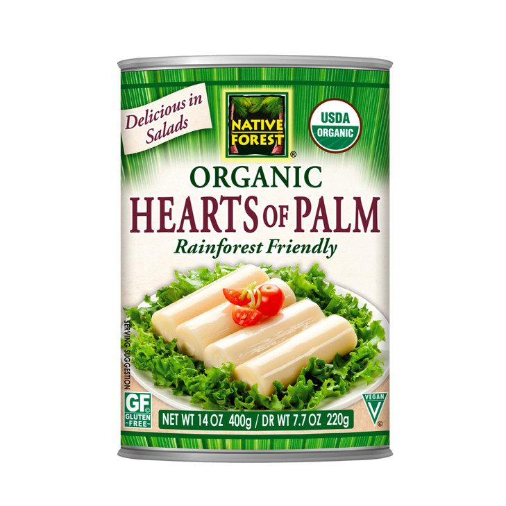 Native Forest Organic Hearts of Palm - Canned Hearts of Palm, Versatile Ingredient, Low Calorie, Non-GMO, USDA Organic - 7.7 Oz (Pack of 12)