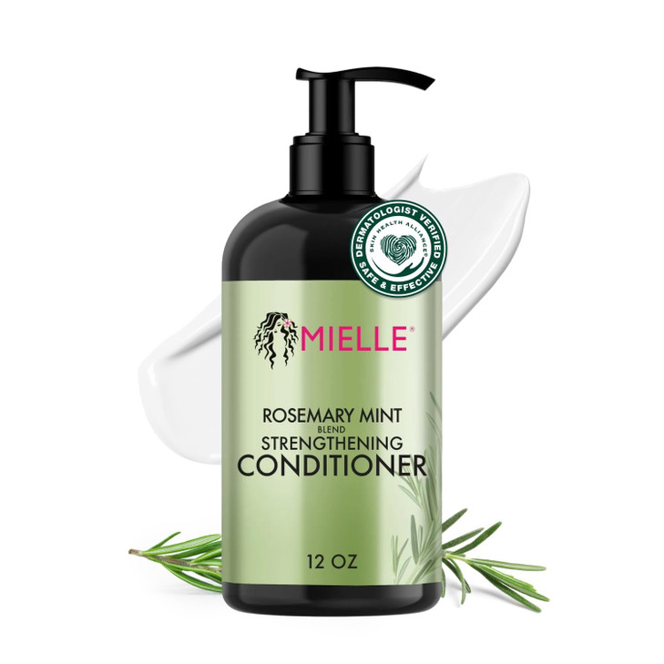 Mielle Organics Rosemary Mint Strengthening Hair Conditioner for Women & Men - Biotin Infused Detangling & Hydrating Conditioner to Increase Manageab