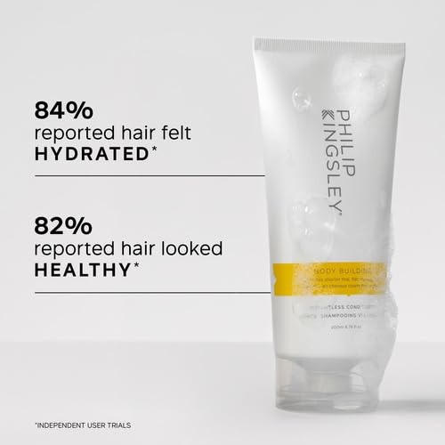 PHILIP KINGSLEY | Body Building Weightless Conditioner | Volumizing Conditioner for Fine, Limp, Flat, Flyaway Short Hair | Hydrates, Thickens, Lifts