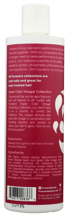 Purezero, Conditioner Apple Cider Vinegar Detoxifying, 12 Ounce