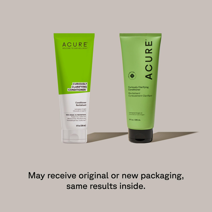 Acure Curiously Clarifying Conditioner - Hair Conditioner for Women & Men with Oily Hair & Residue, Lightweight Hair Care for Curly, Straight, Thick